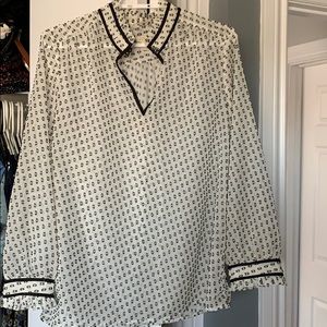 Black and white JCrew Blouse